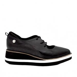NEW CHELSEA JONES women's tempo oxford shoes in black/shine leather
